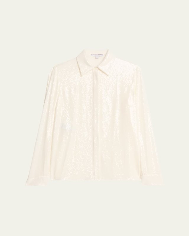 Hansen Sequined Button-Down Shirt
